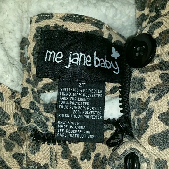 **SOLD** Me Jane Baby Fleece Leopard Coat - Picture 5 of 5